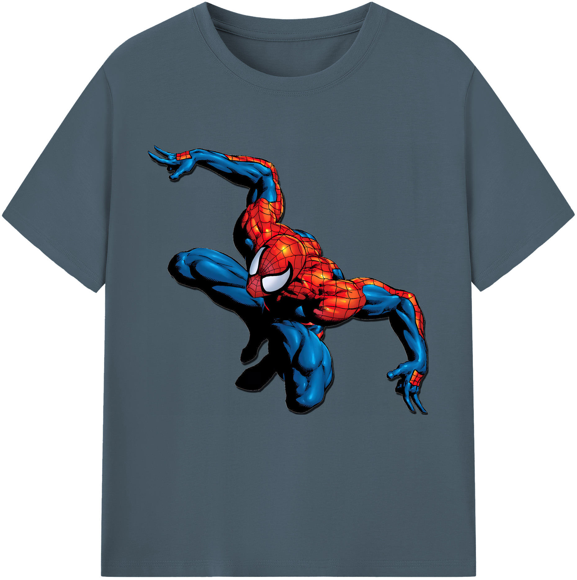 （画像用） Spider Man スパイダーマン 綿100％半袖Tシャツ（フロントプリント）